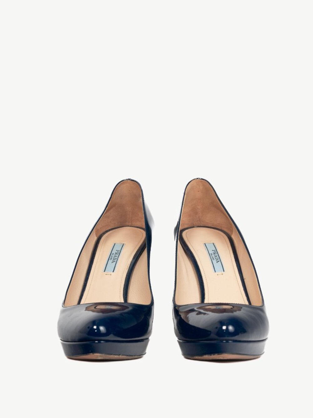 Prada Blue Patent Leather Platform Pumps - Picture 2 of 8